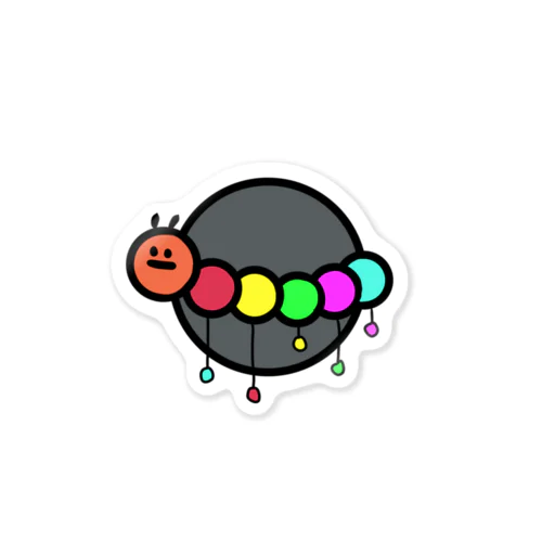 カラフルないもむし Sticker