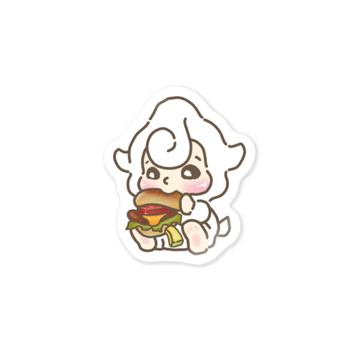 【飯テロはうす】テロちゃん / ハンバーガー Sticker