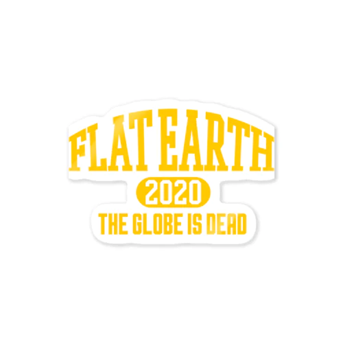 カレッジ風(ミシガンカラー)　フラットアース FLATEARTH Sticker