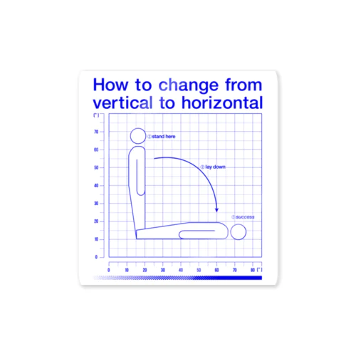 縦から横になる方法 ステッカー