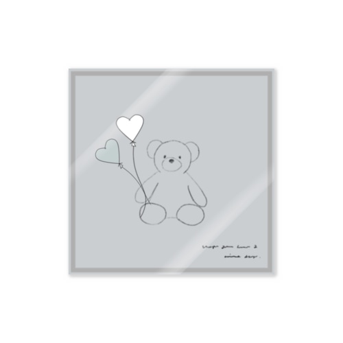 🧸 Bear and heart balloon.  Sticker