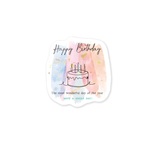 Happy Birthday Sticker