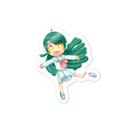 セーラー宇宙人緑髪ちゃん(緑髪ちゃんズ) Sticker