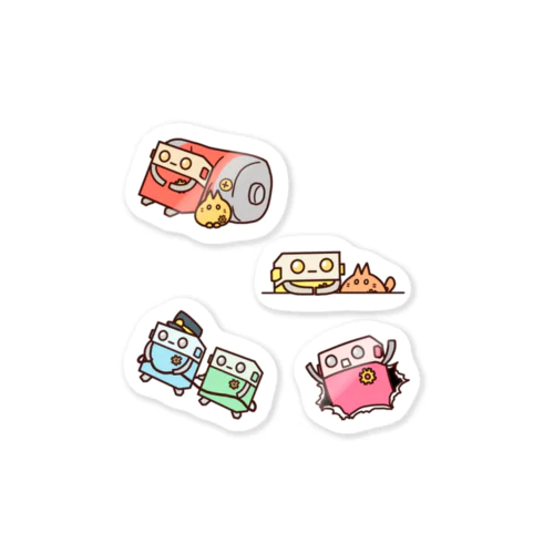 色々ロボchiネコchi Sticker