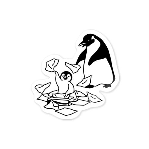 ティッシュを全部出すペンギン Sticker