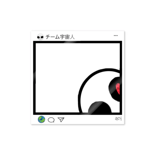 SNS風宇宙人グッズ ステッカー
