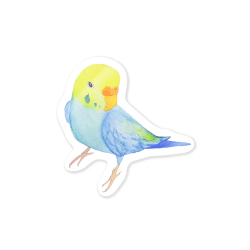 水彩セキセイインコさん Sticker