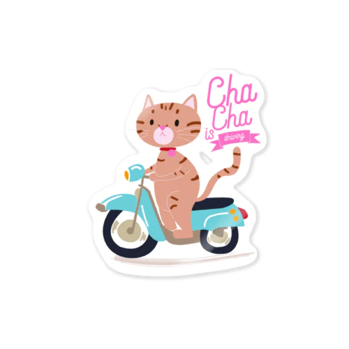 CATLES ChaCha is driving Sticker