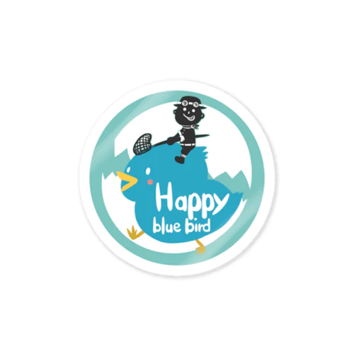 Happy blue bird(雑貨) Sticker