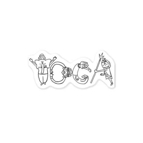 YOGA × インドの神様　（mono） ステッカー