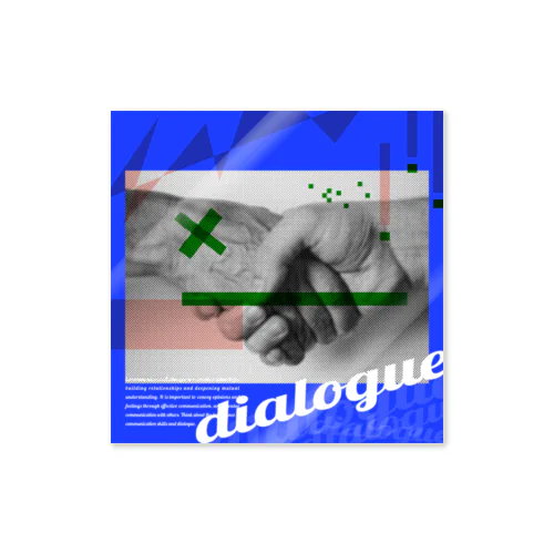 communication and dialogue ステッカー