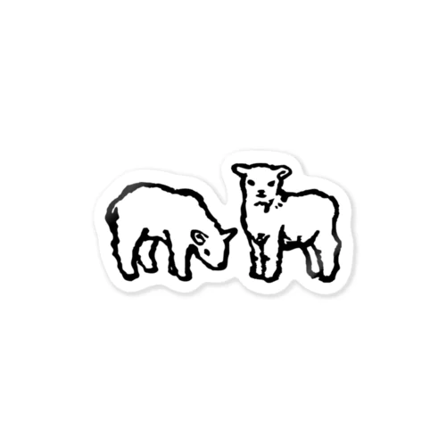 子羊：２匹 Sticker