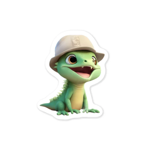 camping lizard Sticker