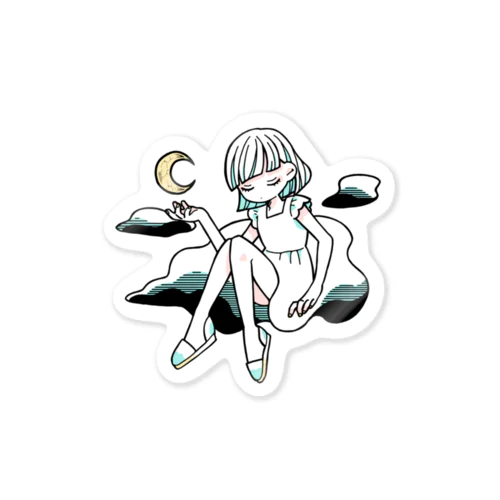 月に叢雲 Sticker