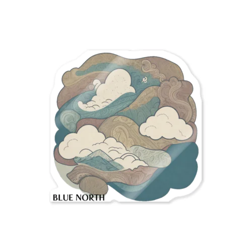 【BLUE NORTH】空模様デザイン Sticker