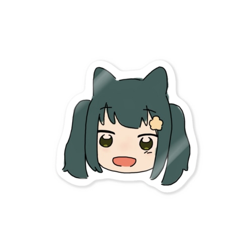緑っぽいねこみみちゃん Sticker