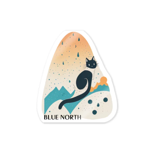 【BLUE NORTH】キャットシルエットデザイン ステッカー