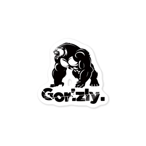 Gorizly_ロゴ Big #001(White) Sticker