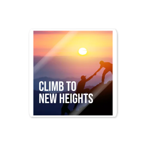 CLIMB TO NEW HEIGHTS Sticker