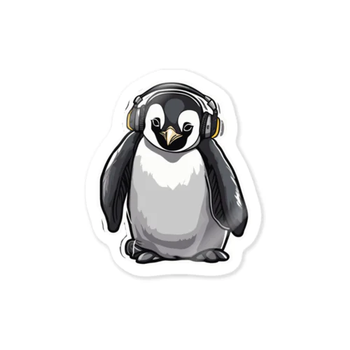 ヘッドホンペンギン Sticker