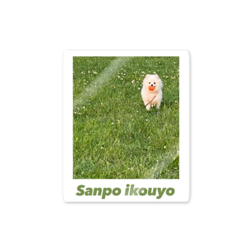 sticker 🍊 Sanpo ikouyo ステッカー