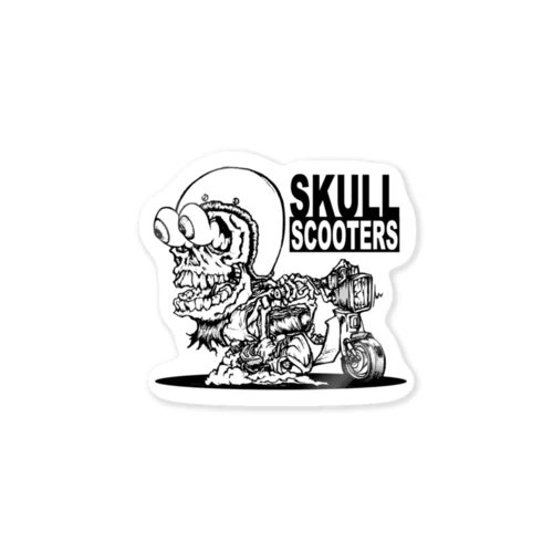 SKULL SCOOTERS Sticker