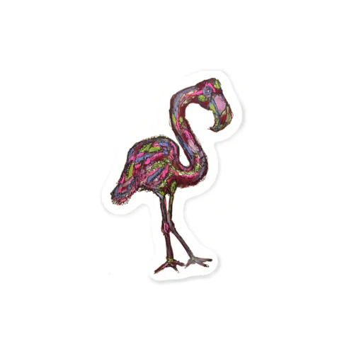 a flamingo Sticker