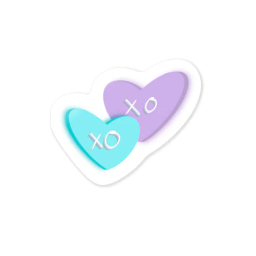 xoxo シンプル　ハート　デサイン Sticker