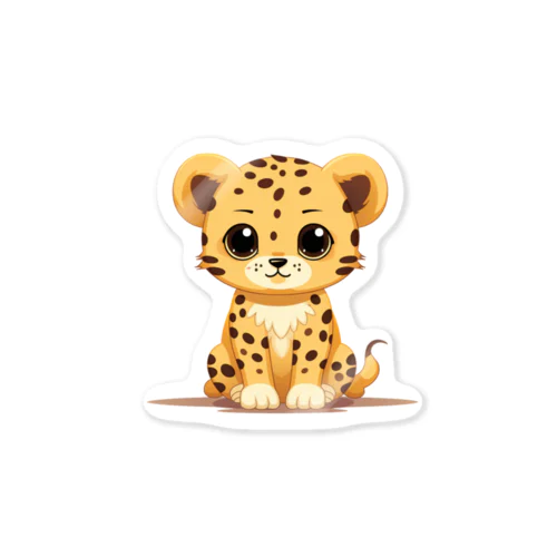 cute cheetah ステッカー