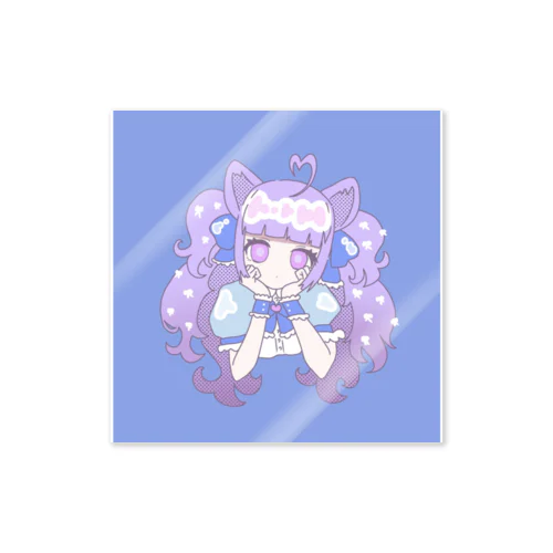 青系ねこみみ Sticker