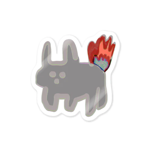 燃える犬 Sticker