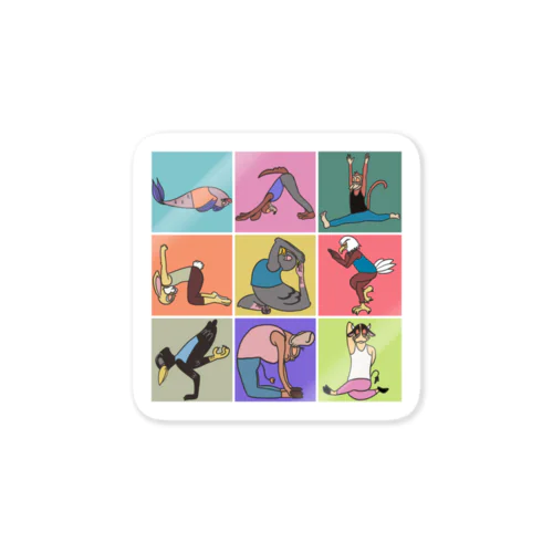 YOGA × Animals ステッカー