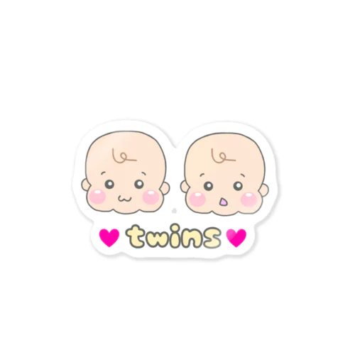 twins べびー　ふたごグッズ ステッカー