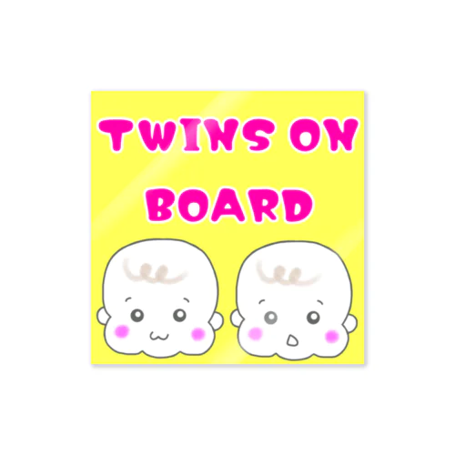 Twins on board/双子用車ステッカー Sticker