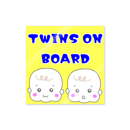 Twins on board/双子用車ステッカー Sticker