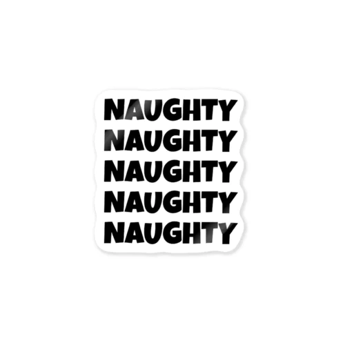 NAUGHTY 5ロゴ(BLK) Sticker