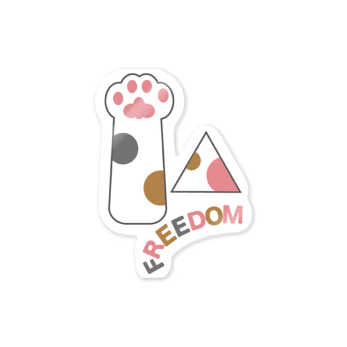 三毛猫FREEDOM ステッカー