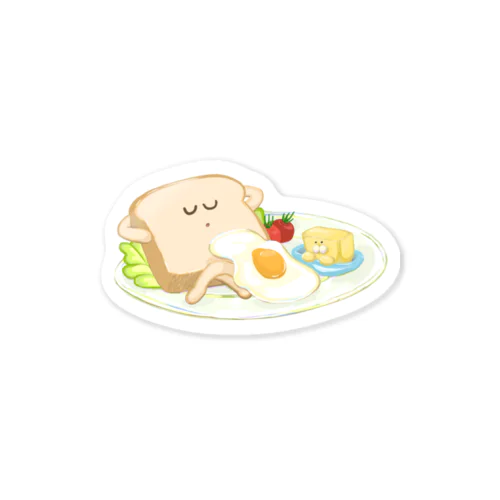 食パンとバター犬（モーニング） Sticker