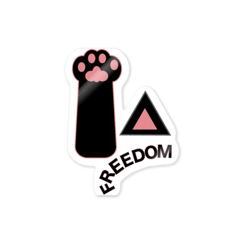 黒猫FREEDOM Sticker