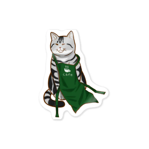 カフェ店員猫 Sticker