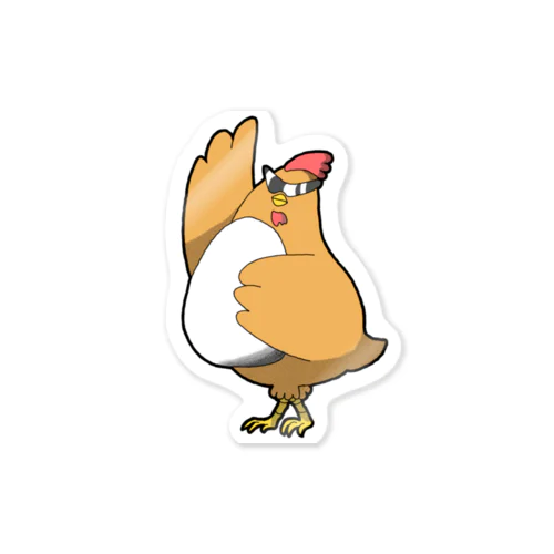 パリピ鶏_single Sticker
