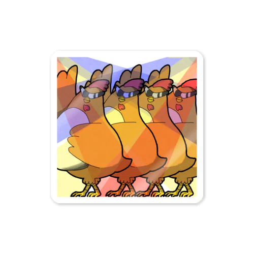 パリピ鶏_party Sticker