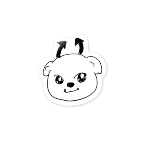 こいぬのハロウィンシール(デビル) Sticker