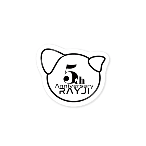 【white】RAYJI 5th Anniversary Sticker ステッカー