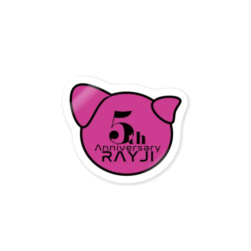 【pink】RAYJI 5th Anniversary Sticker Sticker