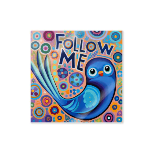 follow me! bird ステッカー