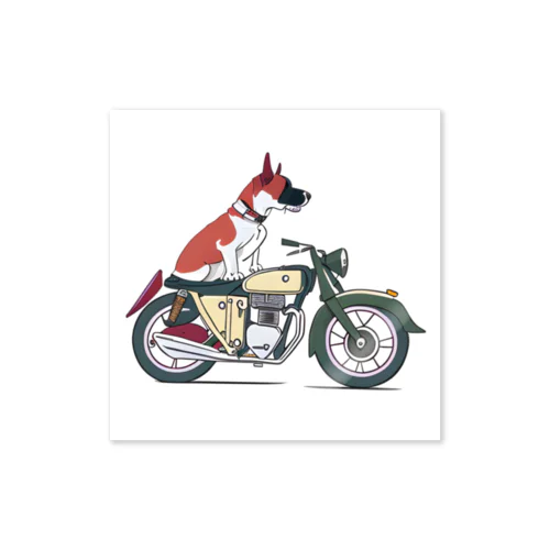 バイク犬 ステッカー