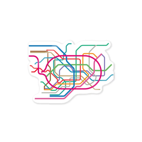 東京地下鉄路線図-東京メトロ路線図 ROUTE MAP TOKYO METROPOLITAN AREA- ステッカー