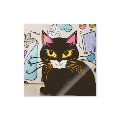 🌟 はにゃん一号店くろねこ 🌟 Sticker