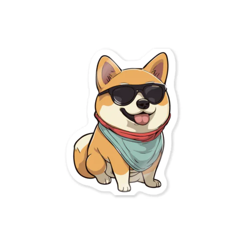 イカした柴犬 Sticker